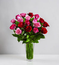 Load image into Gallery viewer, Love in Full Bloom™ | Red &amp; Pink Rose Arrangement

