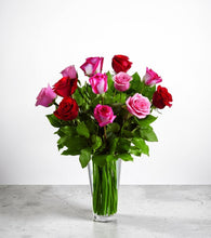 Load image into Gallery viewer, Love in Full Bloom™ | Red &amp; Pink Rose Arrangement
