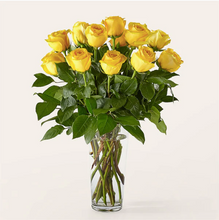 Load image into Gallery viewer, Long Stem Yellow Rose Bouquet
