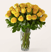 Load image into Gallery viewer, Long Stem Yellow Rose Bouquet
